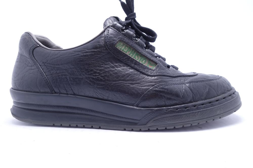 Mephisto Runoff Sneakers Shoes Mens Size 8 Black Leather Walking Comfort